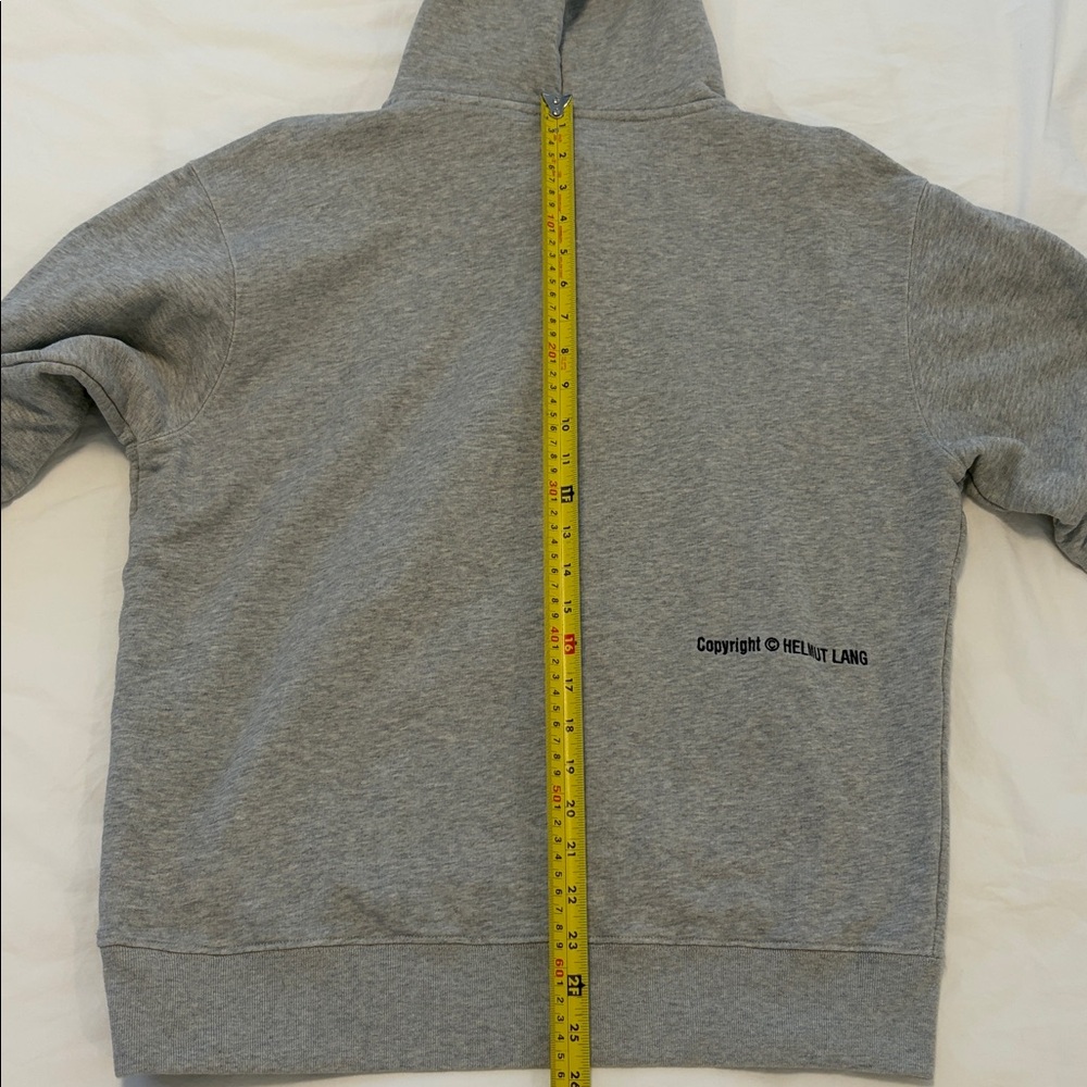 Helmut Lang Gray Graphic Hoodie for Men - Picture 12 of 13